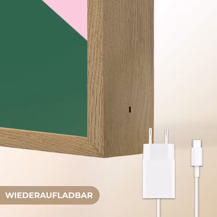 Groen - Teskt - This is art - Roze Light Box met batterij (Wandlamp) middel -USP_websiteoplaadbaarDE