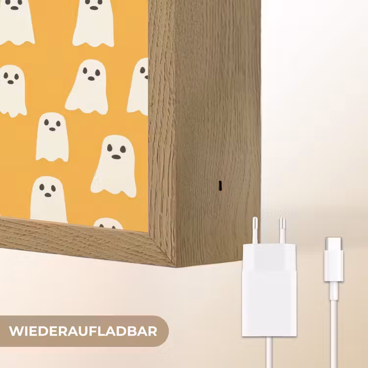 Halloween - Spookjes - Oker Light Box met batterij (Wandlamp) middel 907 -USP_websiteoplaadbaarDE