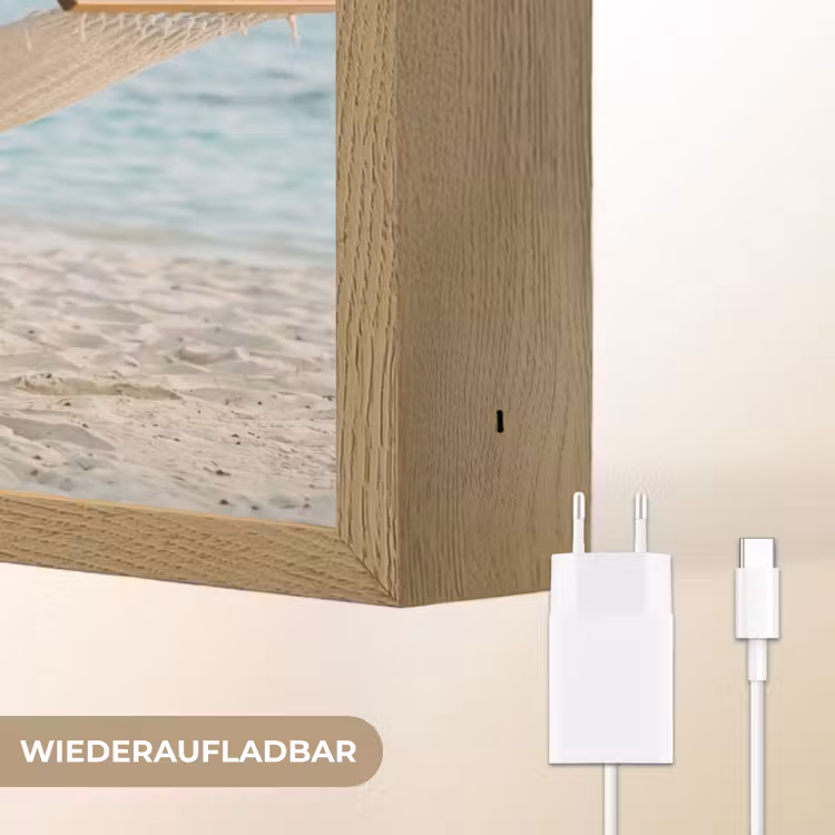 Hangmat - Strand - Wit Light Box met batterij (Wandlamp) middel -USP_websiteoplaadbaarDE
