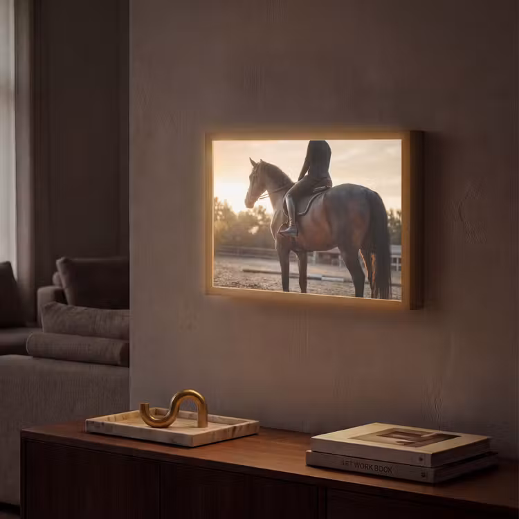 Harmonie - Ruiter - Zon Light Box met batterij (Wandlamp) middel -sfeer1