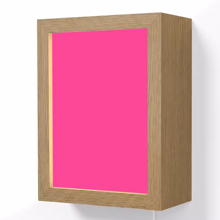 Hot - Fuchsia - Roze Light Box met kabel (Wandlamp) klein 929 -3d