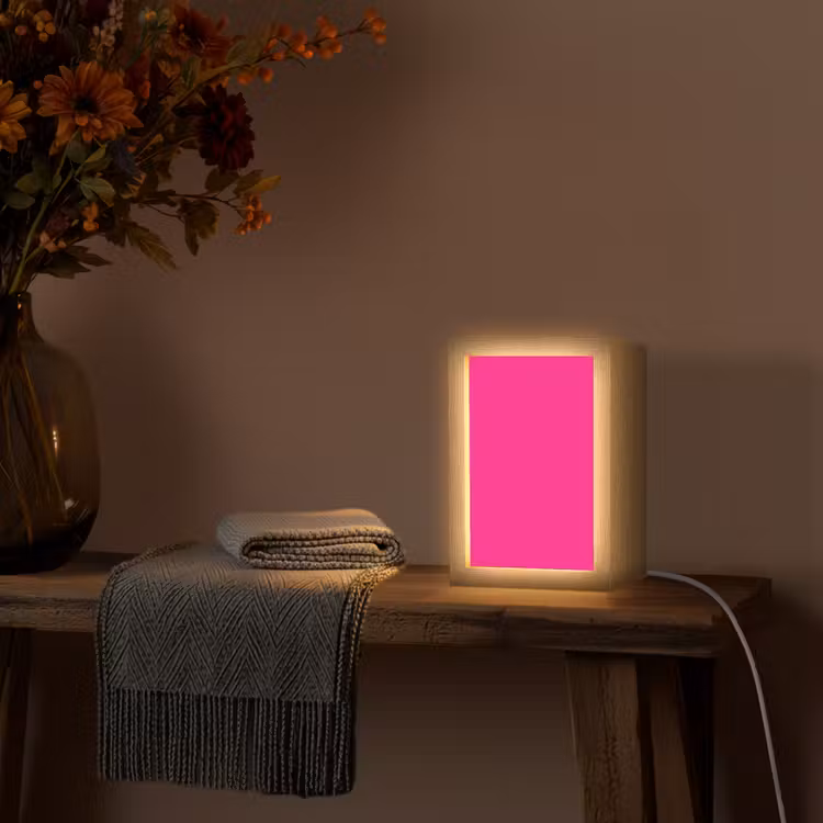 Hot - Fuchsia - Roze Light Box met kabel (Wandlamp) klein 929 -sfeer4