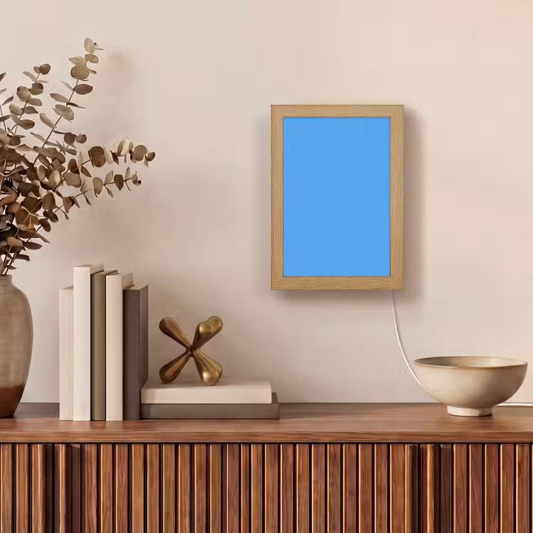 Bright - Azure - Blauw Light Box met kabel (Wandlamp) klein 929 -sfeer2