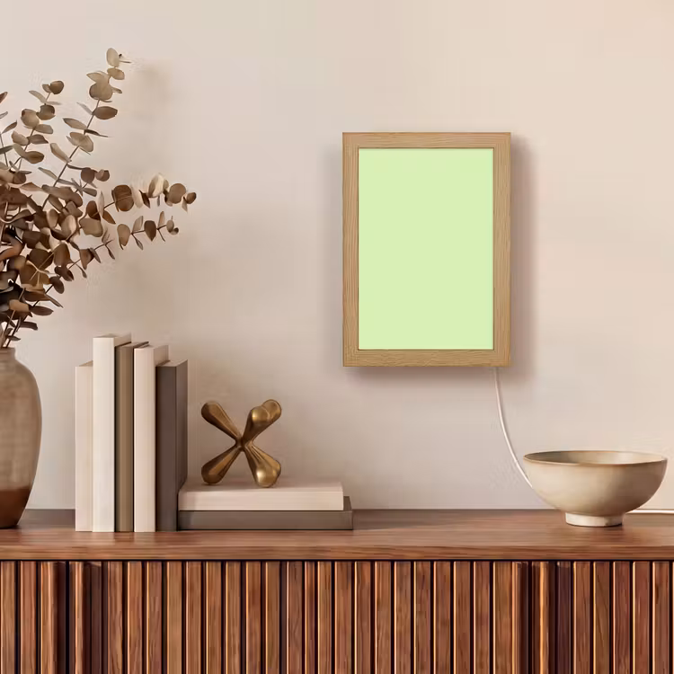 Light - Lime - Groen Light Box met kabel (Wandlamp) klein 929 -sfeer2