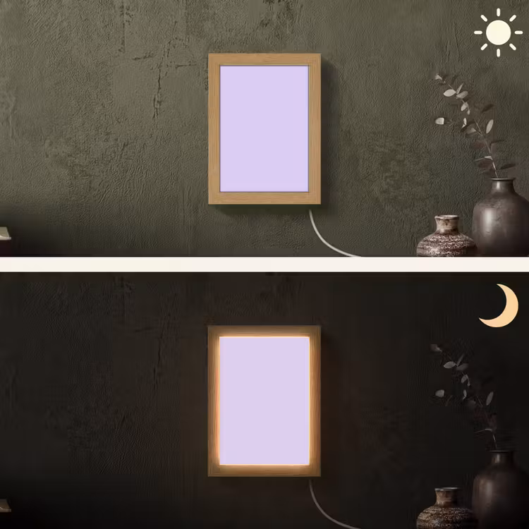 Light - Orchid - Paars Light Box met kabel (Wandlamp) klein 929 -sfeer3