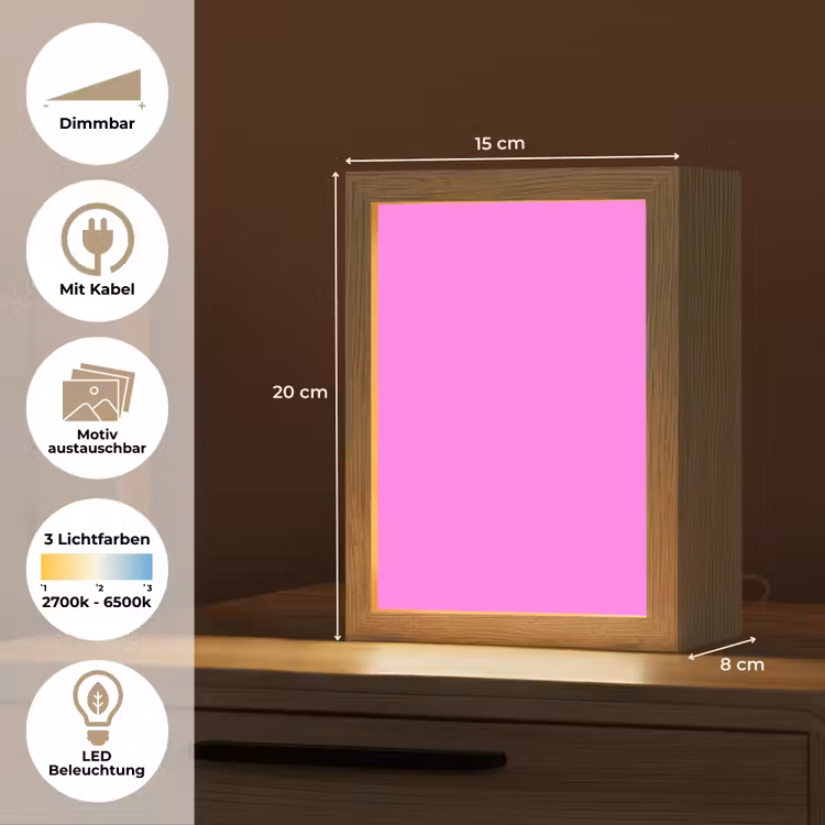Bright - Orchid - Roze Light Box met kabel (Wandlamp) klein 929 -USP_websiteoverzichtDE
