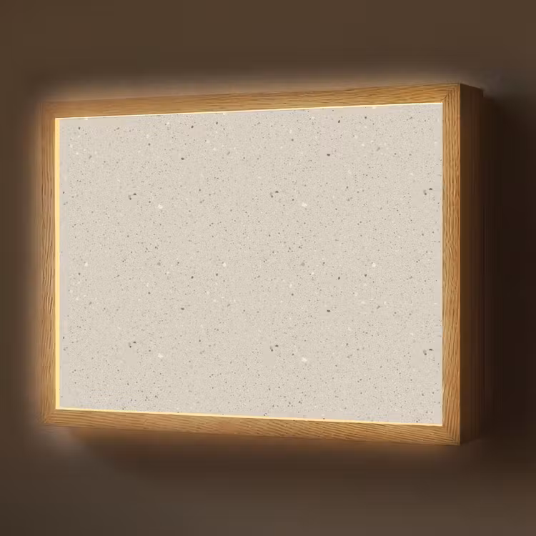Lichtbeige - Terrazzo - Grijs Light Box met batterij (Wandlamp) middel 907 -z3d_website
