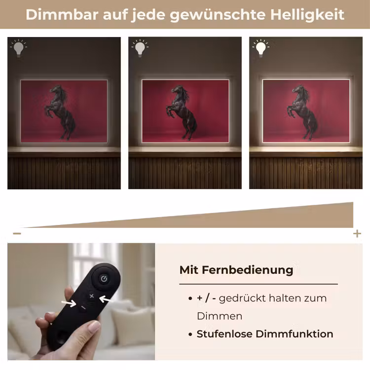 Hengst - Steigert - Rood Light Box met batterij (Wandlamp) middel -USP_dimbaarDE