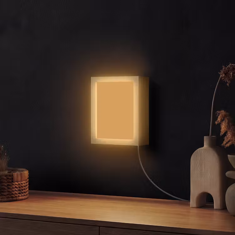 Autumn - Mustard - Geel Light Box met kabel (Wandlamp) klein 929 -sfeer1