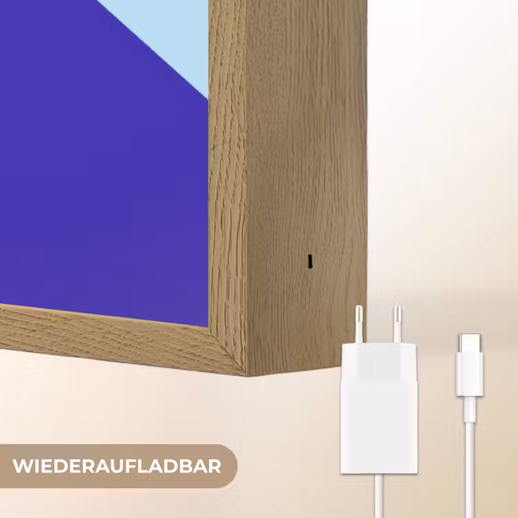 Today is a good day - Blauw - Schaduw Light Box met batterij (Wandlamp) middel -USP_websiteoplaadbaarDE