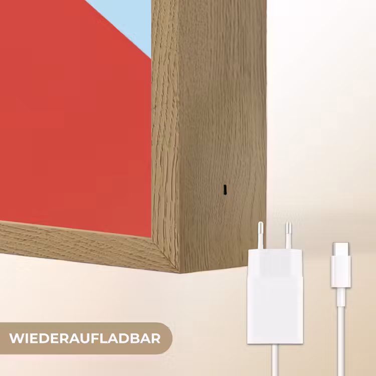 Today is a good day - Rood - lichtblauw Light Box met batterij (Wandlamp) middel -USP_websiteoplaadbaarDE