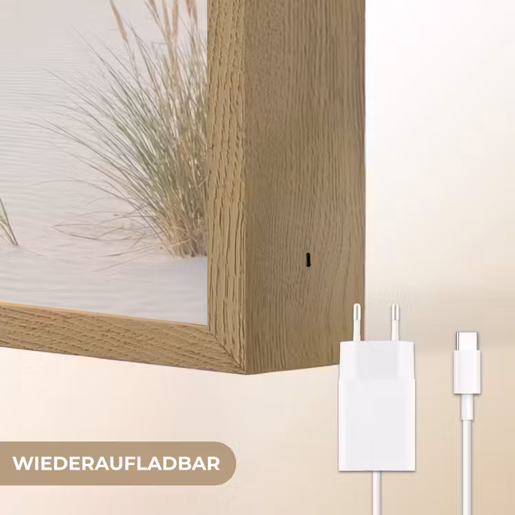 Horizon - Duinlandschap - Zand Light Box met batterij (Wandlamp) middel -USP_websiteoplaadbaarDE
