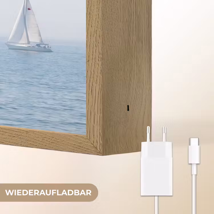 Horizon - Zeilboot - Zee Light Box met batterij (Wandlamp) middel -USP_websiteoplaadbaarDE