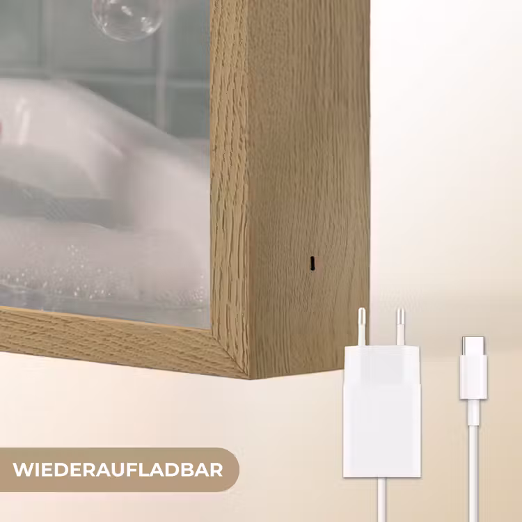 Hondjes - Badkuip - Badeendjes - Handdoeken Light Box met batterij (Wandlamp) middel -USP_websiteoplaadbaarDE