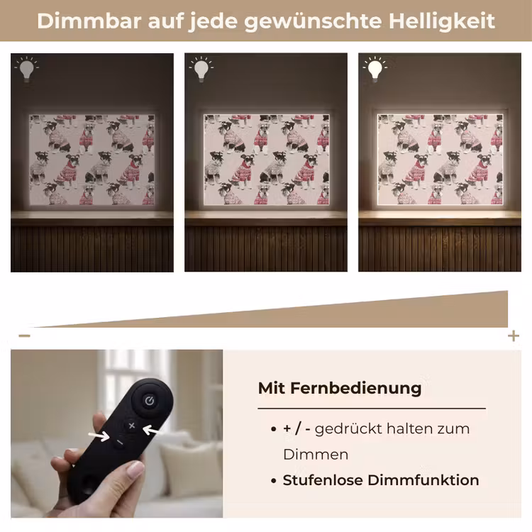 Honden - Truien - Rood Light Box met batterij (Wandlamp) middel 907 -USP_dimbaarDE