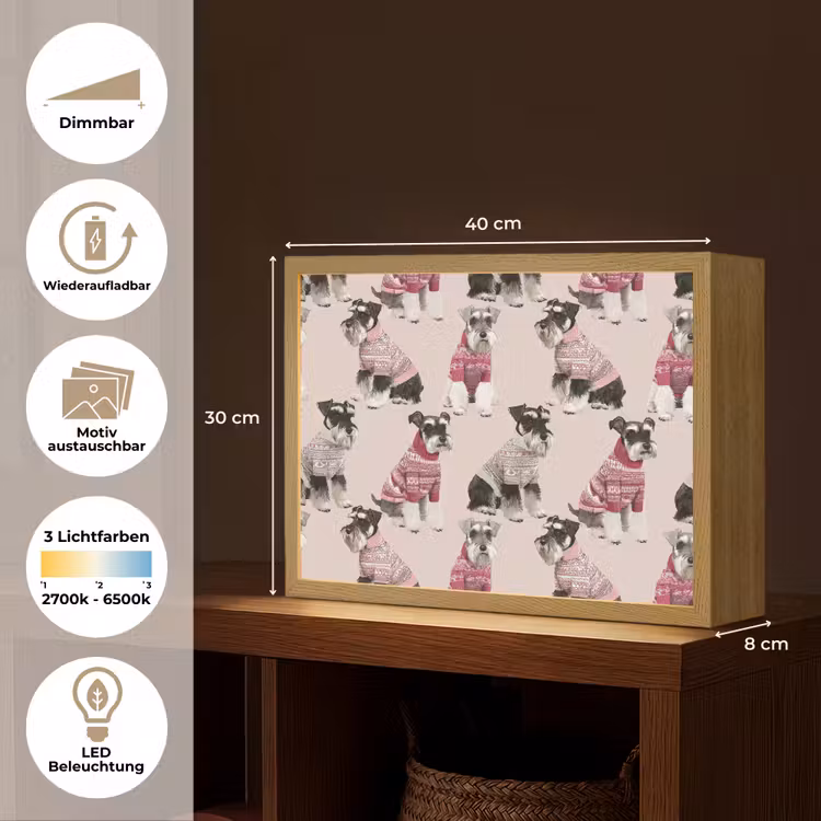 Honden - Truien - Rood Light Box met batterij (Wandlamp) middel 907 -USP_websiteoverzichtDE