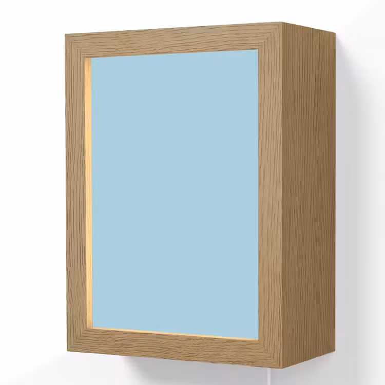 Ice - Blue - Blauw Light Box met kabel (Wandlamp) klein 929 -3d