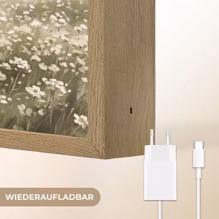 Illustratie - Landschap - Wit Light Box met batterij (Wandlamp) middel -USP_websiteoplaadbaarDE