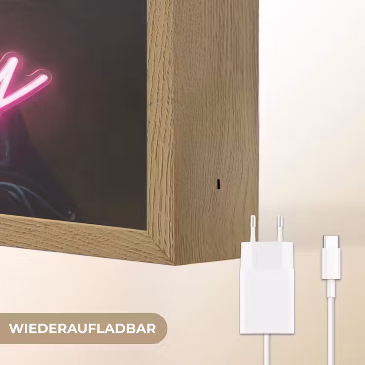 Ironisch - Tekst - Neon Light Box met batterij (Wandlamp) middel -USP_websiteoplaadbaarDE