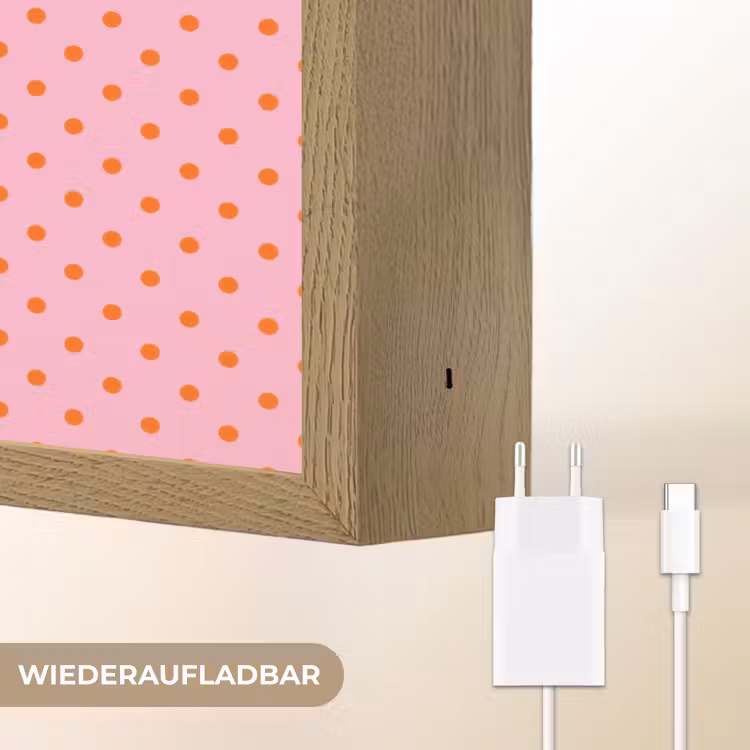 Yes fun - Groen - Roze - Stippen Light Box met batterij (Wandlamp) middel -USP_websiteoplaadbaarDE