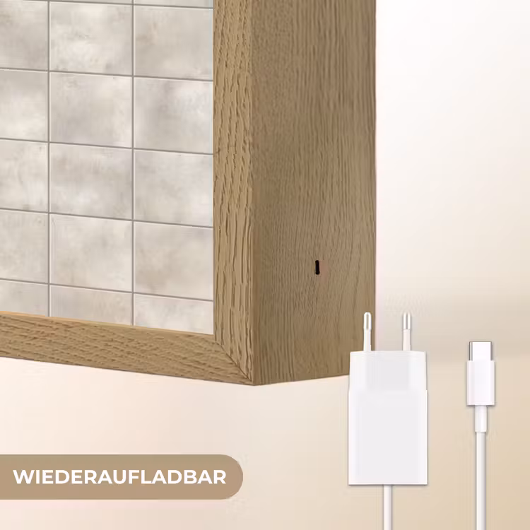Tegels - Natuurlijk - Grijs Light Box met batterij (Wandlamp) middel 907 -USP_websiteoplaadbaarDE