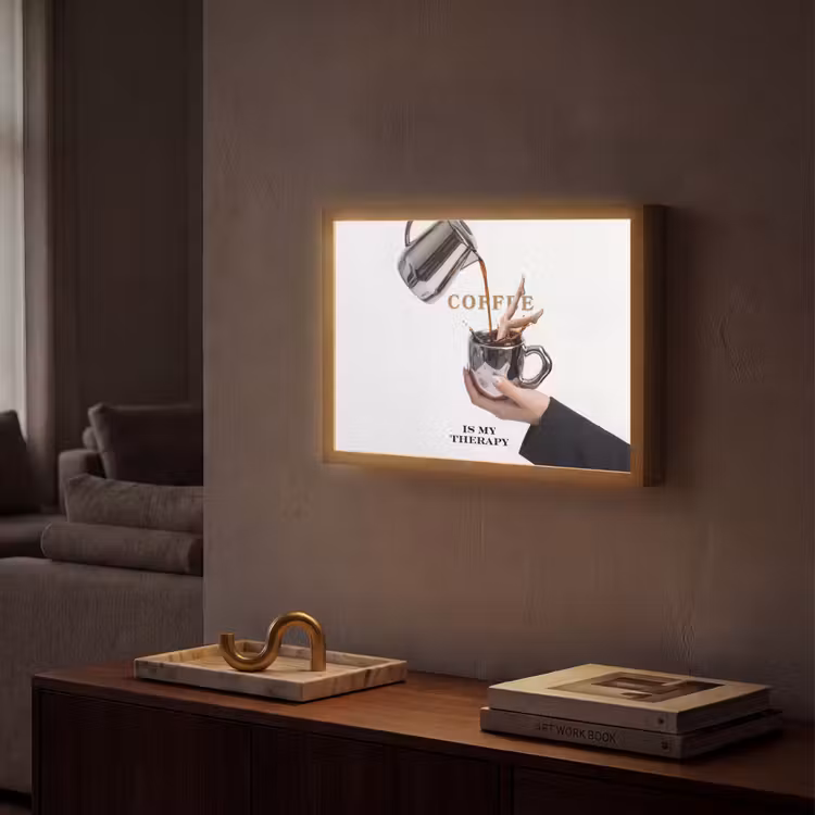 Koffie - Mok - Kan - Therapie Light Box met batterij (Wandlamp) middel -sfeer1