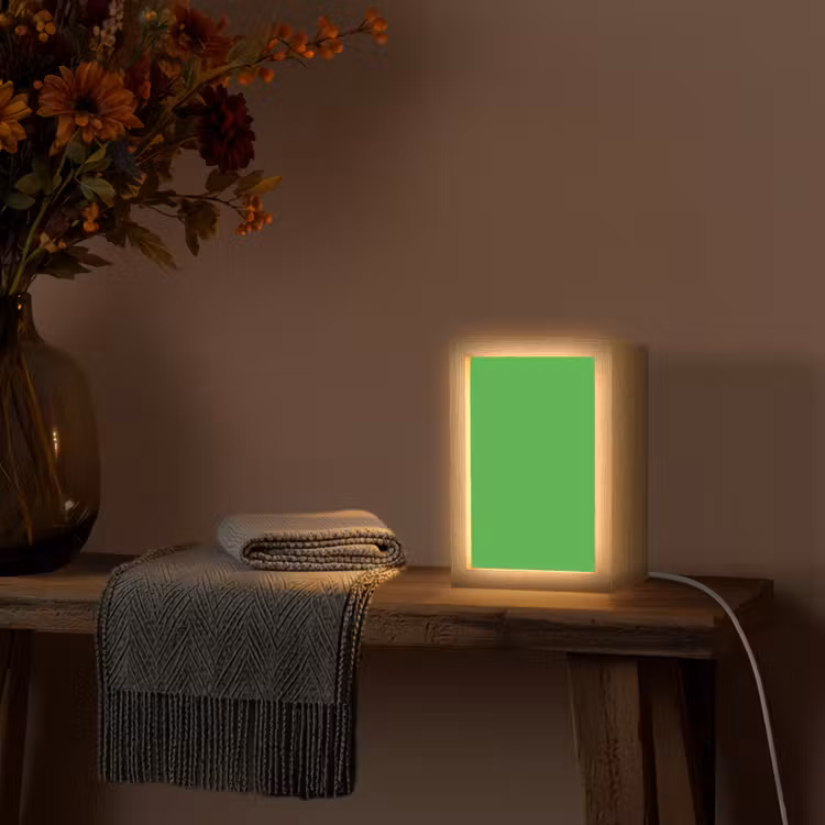 Kelly - Green - Groen Light Box met kabel (Wandlamp) klein 929 -sfeer4