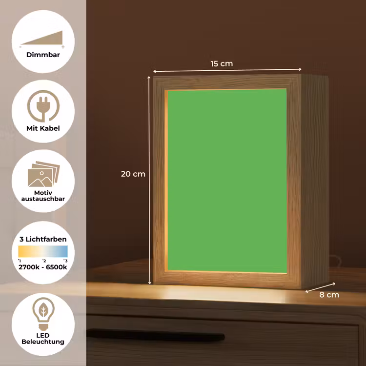 Kelly - Green - Groen Light Box met kabel (Wandlamp) klein 929 -USP_websiteoverzichtDE