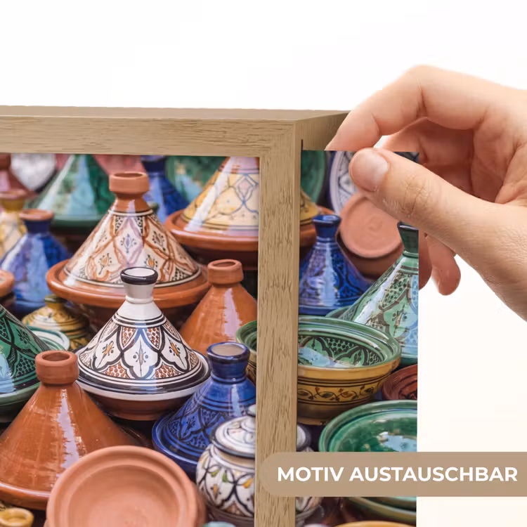 Lightbox - Wandleuchte - Keramik – Bunt – Muster - Aardewerk - Kleurrijk - Patroon Light Box met kabel (Wandlamp) klein