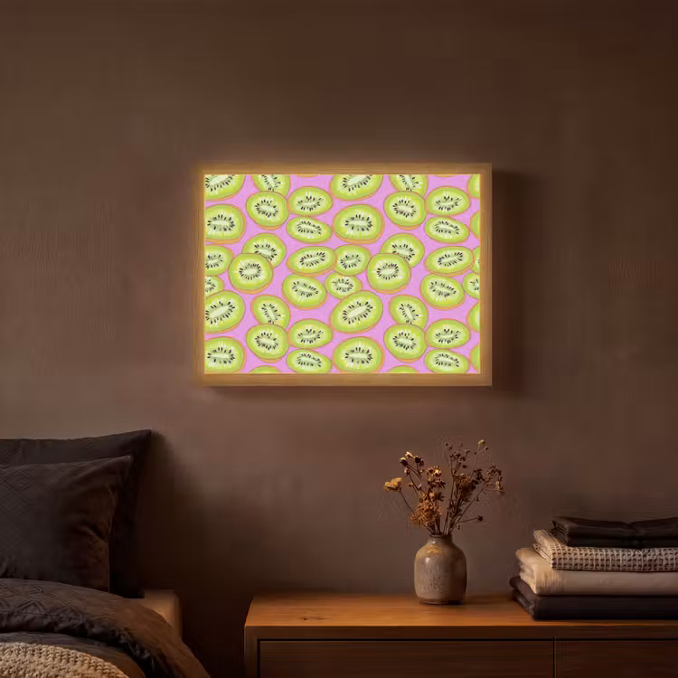 Kiwi - Speels - Groen Light Box met batterij (Wandlamp) middel 907 -sfeer4