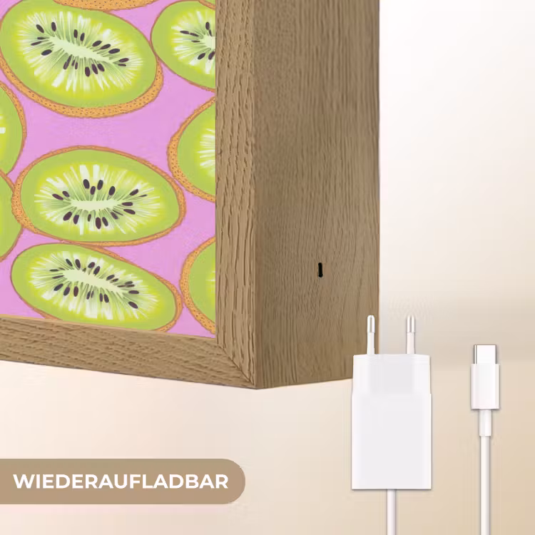 Kiwi - Speels - Groen Light Box met batterij (Wandlamp) middel 907 -USP_websiteoplaadbaarDE