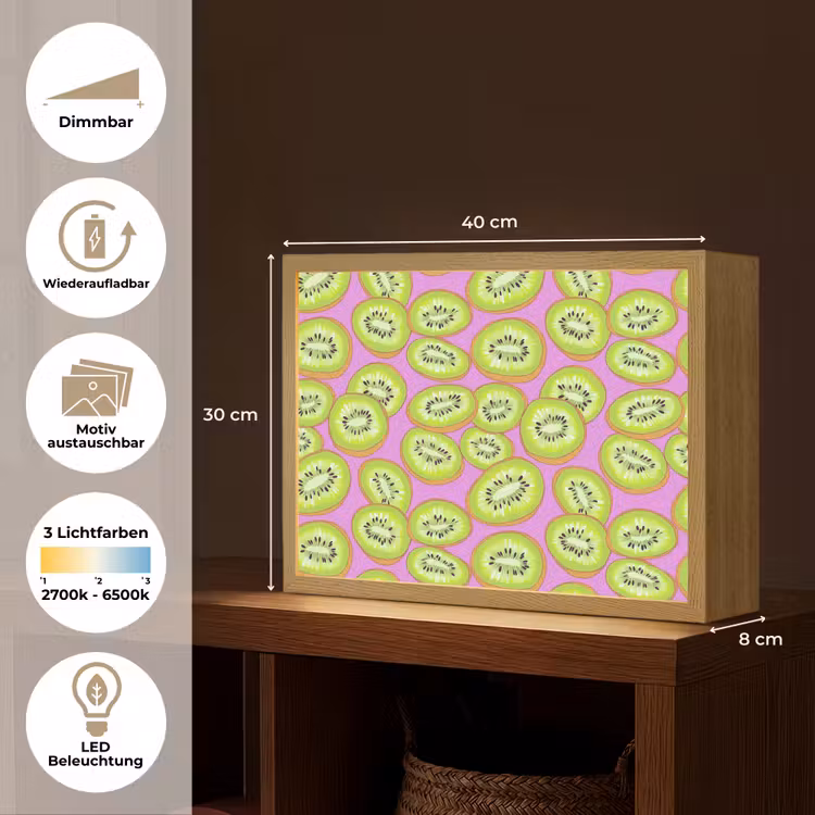 Kiwi - Speels - Groen Light Box met batterij (Wandlamp) middel 907 -USP_websiteoverzichtDE