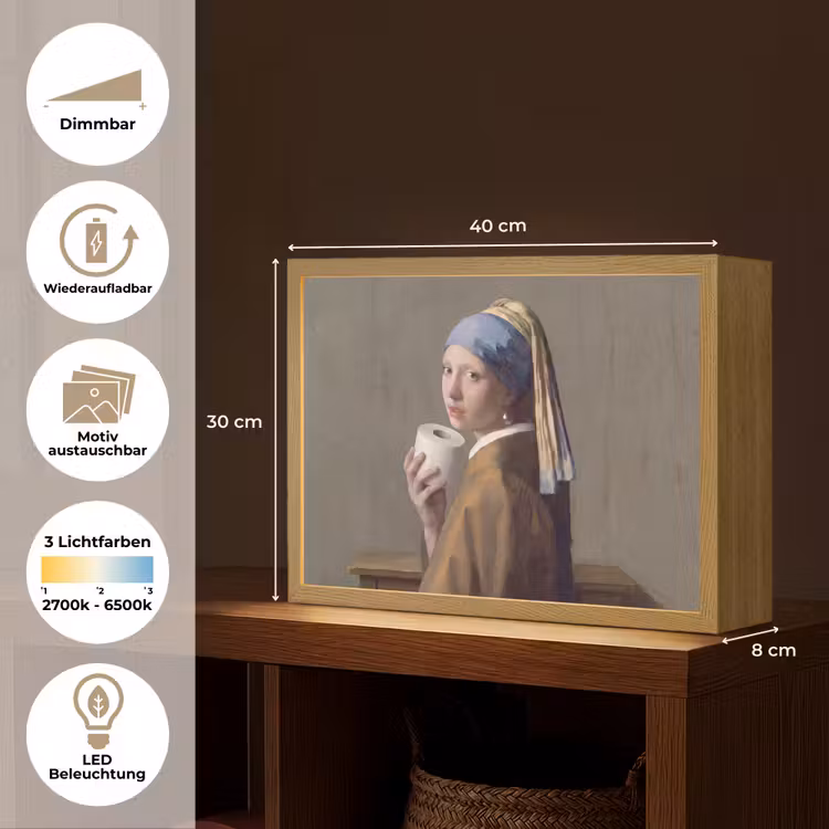 Klassiek - Humor - Kleurrijk Light Box met batterij (Wandlamp) middel -USP_websiteoverzichtDE
