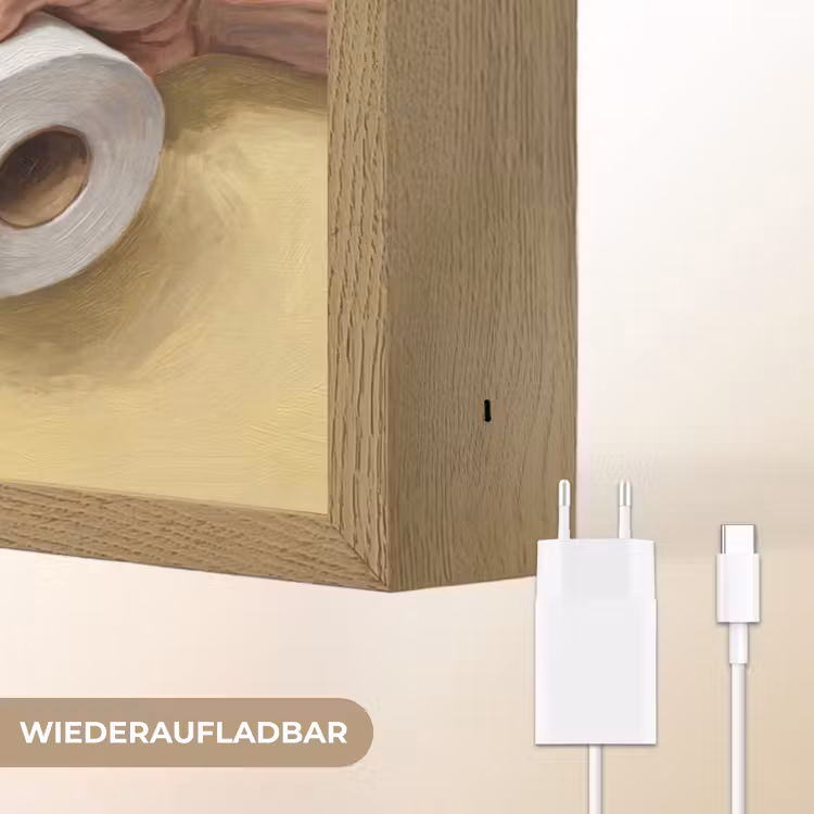 Klassiek - Kunst - Humor Light Box met batterij (Wandlamp) middel -USP_websiteoplaadbaarDE