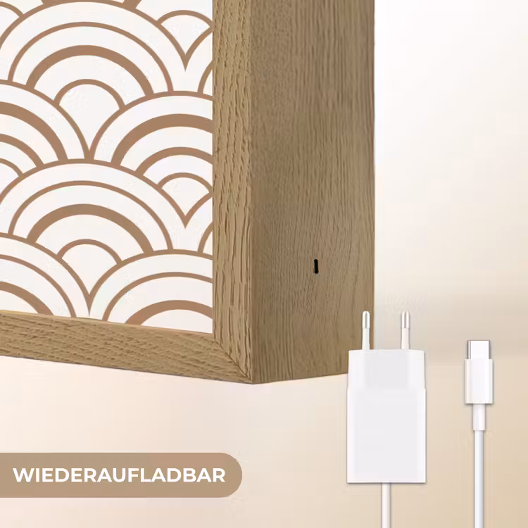 Klassiek - Motief - Terracotta Light Box met batterij (Wandlamp) middel 907 -USP_websiteoplaadbaarDE