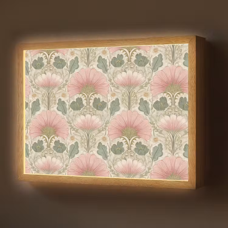 Klassiek - Patroon - Roze Light Box met batterij (Wandlamp) middel 907 -z3d_website