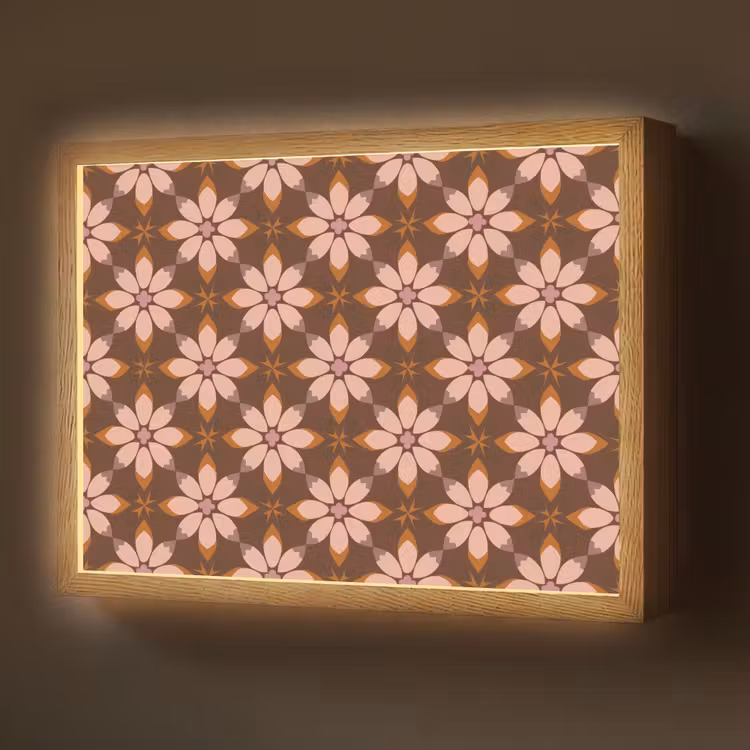 Klassiek - Retro - Bruin Light Box met batterij (Wandlamp) middel 907 -z3d_website