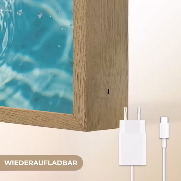 Kokosnoot - Water - Wit Light Box met batterij (Wandlamp) middel -USP_websiteoplaadbaarDE