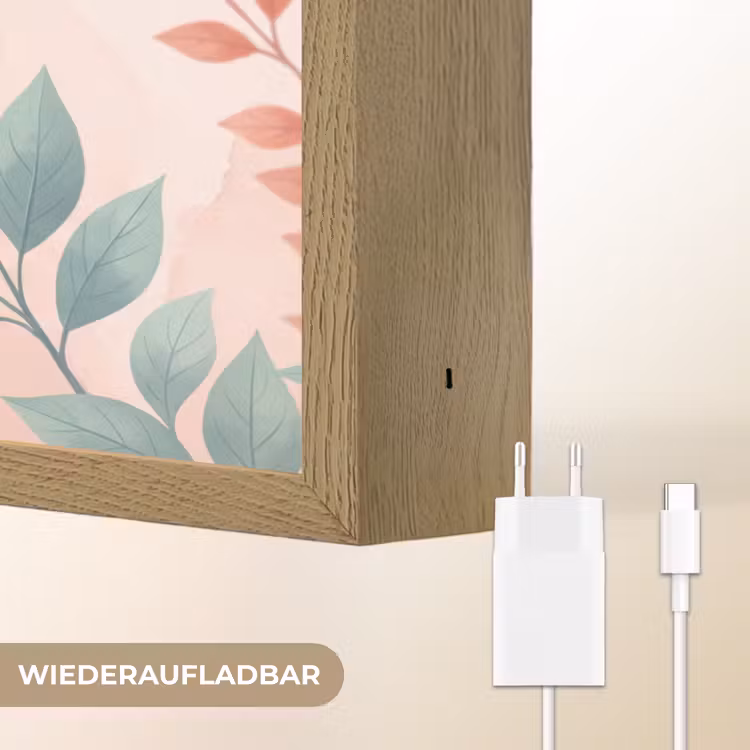Kolibrie - Vliegen - Natuur - Illustratie - Kleurrijk Light Box met batterij (Wandlamp) middel -USP_websiteoplaadbaarDE