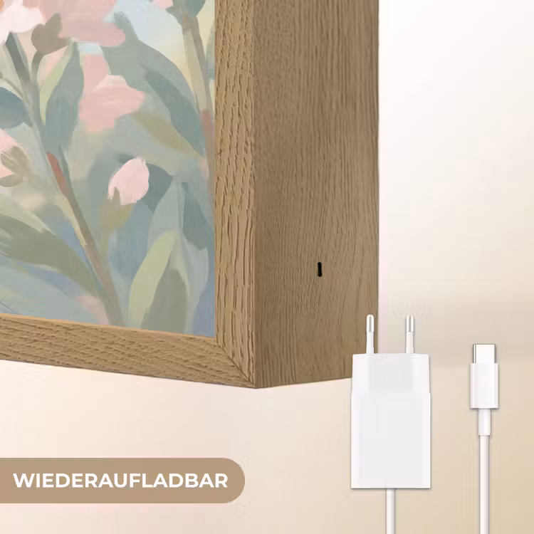 Kolibrie - Illustratie - Kleurrijk Light Box met batterij (Wandlamp) middel -USP_websiteoplaadbaarDE
