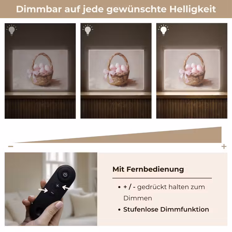 Mand - Eieren - Roze Light Box met batterij (Wandlamp) middel -USP_dimbaarDE
