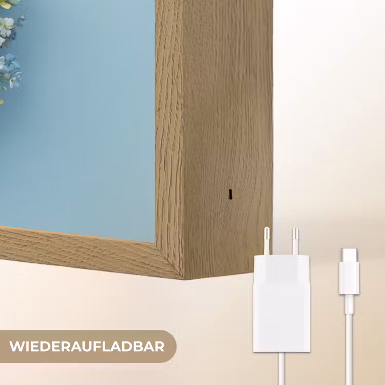 Krans - Eieren - Bloemen Light Box met batterij (Wandlamp) middel -USP_websiteoplaadbaarDE