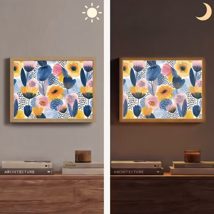 Creatief - Patroon - Kleurrijk Light Box met batterij (Wandlamp) middel 907 -sfeer3