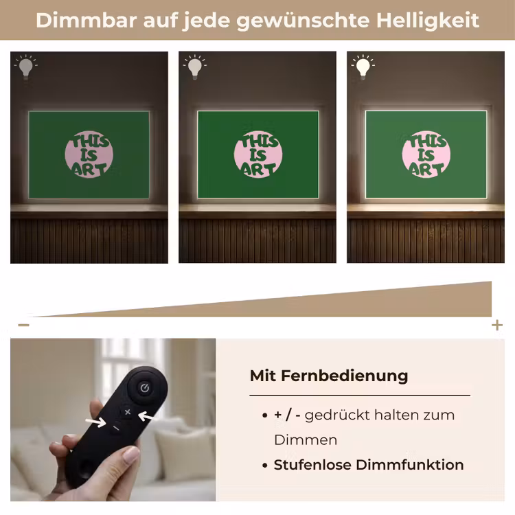 Cirkel - Roze - Tekst - Art Light Box met batterij (Wandlamp) middel -USP_dimbaarDE