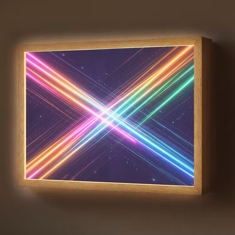 Kruisen - Lasterstralen - Neon Light Box met batterij (Wandlamp) middel -z3d_website