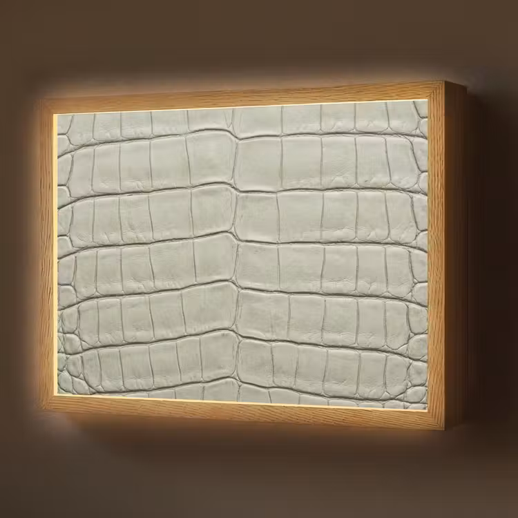 Krokodillenleer - Schubben - Groen Light Box met batterij (Wandlamp) middel -z3d_website
