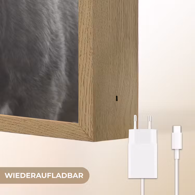 Koeien - Zwart - Wit Light Box met batterij (Wandlamp) middel -USP_websiteoplaadbaarDE