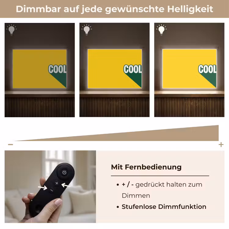 Cool - Geel - Groen Light Box met batterij (Wandlamp) middel -USP_dimbaarDE