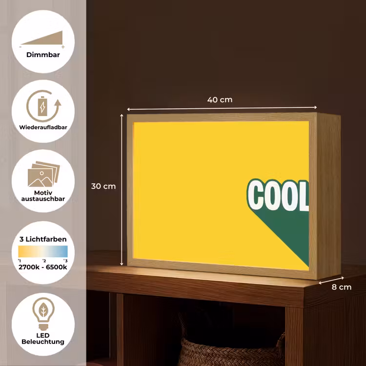 Cool - Geel - Groen Light Box met batterij (Wandlamp) middel -USP_websiteoverzichtDE