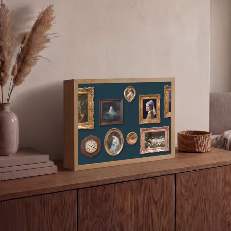 Kunst - Schilderijen - Decoratie - Klassiek - Groen Light Box met batterij (Wandlamp) middel -sfeer2